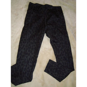 Victoria's Secret Gray Black Leopard Leggings Size 8
